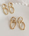 ZANDRA Interlink Earrings in Gold