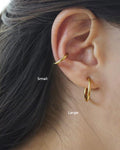 Gold hoops ear stack - no piercings required by The Hexad