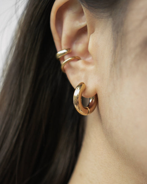 KIYO Clicker Hoops in Gold