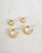 Juju mini hoop earrings in gold - The Hexad
