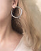 Large statement 48mm diameter silver hoops with 5mm thickness - TheHexad