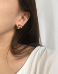 Layering the mini Juju hoops in gold - The Hexad