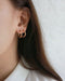 Mini gold hoop earrings in 15mm diameter - @thehexad jewelry