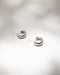 Minimalist c shape hoop earrings designed by The Hexad