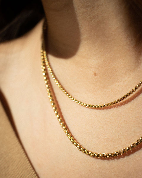 Multiple layered chains - mix and match from The Hexad’s Necklace Collection