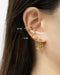Parallel chain loop earrings and Retractable ear cuffs by The Hexad