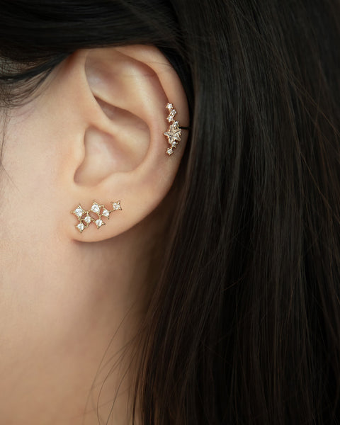 Pierceless ear cuff suitable for all ears - Constellation cuff by The Hexad