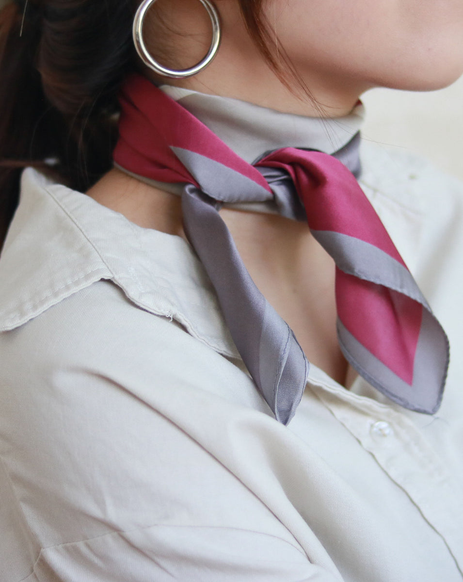 COLOR BLOCK Scarf in Titanium Rose– The Hexad