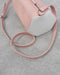 Quirky contrasting color crossbody in baby shell pink and white - The Hexad Bags
