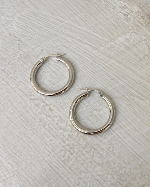 REI Hoops in Silver - The Hexad Jewelry