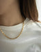 Rectangle chain link necklace in vintage-gold finish @thehexad