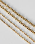 Rectangle gold link necklaces - The Hexad's Parallel Chains
