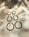 Silver Kyo Hoop Earrings in 3 sizes - 28mm, 38mm and 48mm in diameter - TheHexad