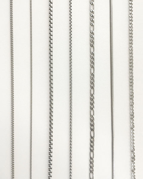 Silver chain necklaces perfect for stacking - The Hexad