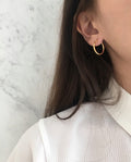 Skinny Gold-plated hoop earrings - The Hexad Jewelry