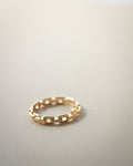 Skinny gold chain ring by The Hexad