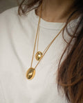 Stacking on multiple bold necklaces - The Gaia and Pebble Necklace @thehexad