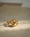 Statement chunky gold ring in a square chain link design | The Hexad Jewelry
