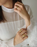 Classic chunky gold rings by THE HEXAD 
