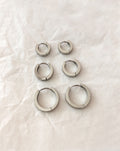 Tiny Ise hoop earrings in silver perfect for layering - The Hexad