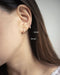 Tiny barely there earrings with a hint of sparkle - The Hexad Jewelry