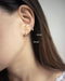 Tiny barely there earrings with a hint of sparkle - The Hexad Jewelry