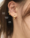 Tiny bold gold hoops perfect for multiple ear piercings - The Hexad