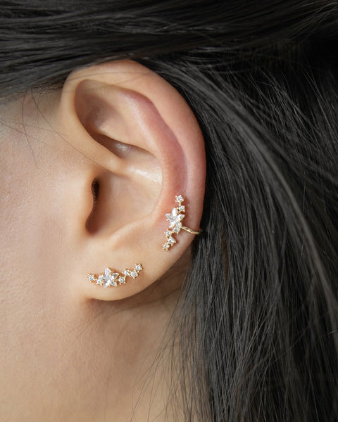 Tiny stars arranged to resemble a part of the night sky - Constellation earrings by The Hexad