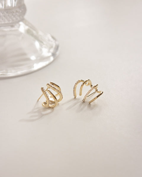 Under lobe hoop earrings for single ear piercing 