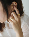 Vintage gold chunky rings by THEHEXAD