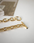 Vintage inspired golden chain choker - Parallel necklace by The Hexad