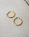 Vintage thick medium sized gold hoops - The Hexad Jewelry