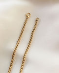 Woven braided gold-plated stainless steel chain necklace - The Hexad