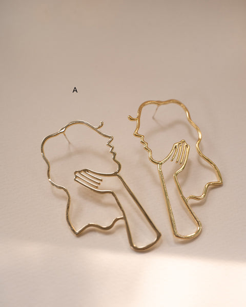 [Sample Sale] Oversized Abstract Earrings