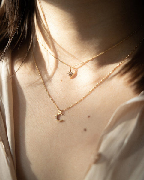 add a whimsical cosmic touch of sparkle with THE HEXAD's Polaris Necklace