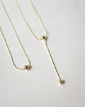 antidote two piece lariat necklace in gold | the hexad