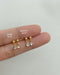 bella drop earrings comes in two petite sizes for layering