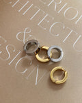 chunky Bullet ear cuffs in gold and silver from thehexad.com