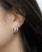 chunky silver hoops with diamante details | thehexad