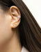 classy feminine ear stack with pearl ear cuff and tiny heart stud earring