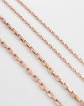 contemporary parallel chain necklace in elegant rose gold @thehexad