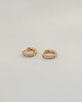 contemporary rye huggie hoops with chic inlaid diamonds for everyday style