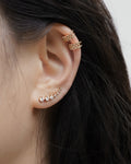 create the illusion of multiple piercings with bijou diamond ear cuffs and crescendo climber earrings from the hexad