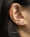 curate a perfect nature inspired ear stack with garden of eden stud earrings featuring insect and floral motifs
