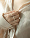 dainty minuscule pearl rings @thehexad