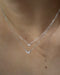 dainty aria necklace featuring two delicate chain layers and tiny diamante