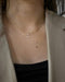 delicate clavicle necklace with petite rhinestone embellished pendants