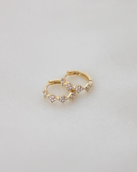 diamond hoop earrings by the hexad modern accessories label