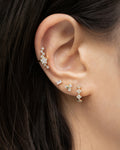diamond themed ear stack inspiration featuring the hexad micro studs and bestselling constellation ear cuff