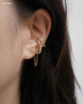 dramatic gold ear cuff for conch | no commitment earring look